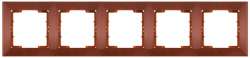 Candela White 5 Gang Horizontal Frame - Thumbnail