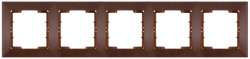 Candela White 5 Gang Horizontal Frame - Thumbnail