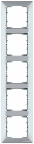 Candela White 5 Gang Vertical Frame