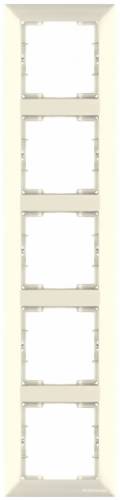 Candela White 5 Gang Vertical Frame