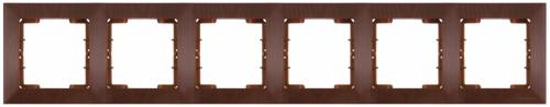 Candela White 6 Gang Horizontal Frame