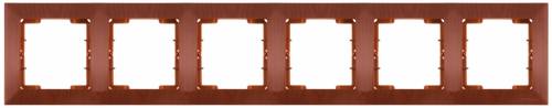 Candela White 6 Gang Horizontal Frame