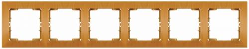 Candela White 6 Gang Horizontal Frame