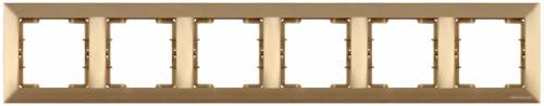 Candela White 6 Gang Horizontal Frame