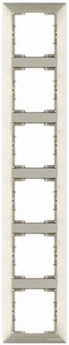Candela White 6 Gang Vertical Frame