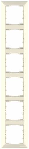Candela White 6 Gang Vertical Frame