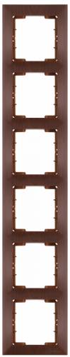 Candela White 6 Gang Vertical Frame