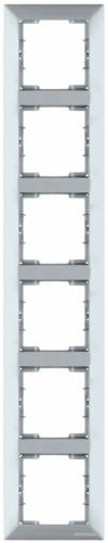 Candela White 6 Gang Vertical Frame