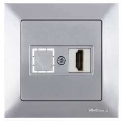 Candela White Data Socket 1* HDMI with Screw - Thumbnail