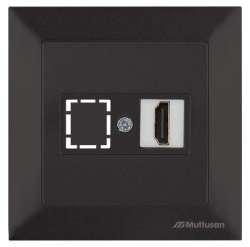 Candela White Data Socket 1* HDMI with Screw - Thumbnail