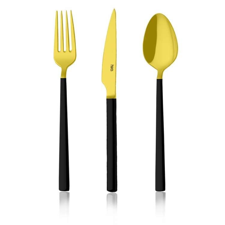 Hira - Cubuk Titanium Pearl Coated Cutlery Set Hira - Cubuk Titanium Pearl Coated Cutlery Set