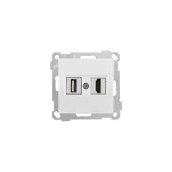 Daria - Daria Розетка компьютерная 2USB Белый цвет