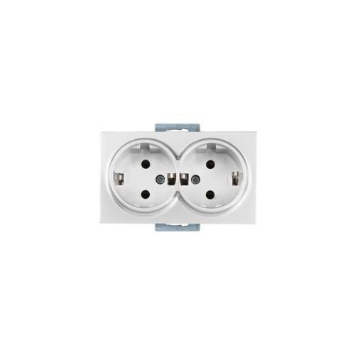 Daria Double Earthed Socket White