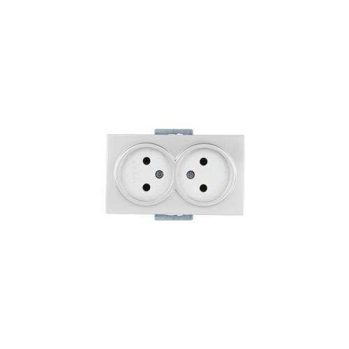 Daria Double Non-Earthed Socket White