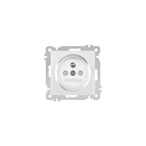 Daria Ups (French) Socket with Cover (Child Protec.) White