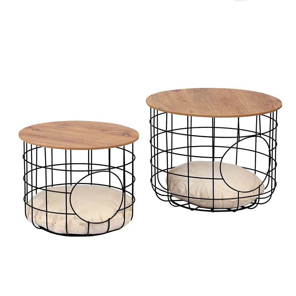 Decorative Coffee Table With Cat Nest - Thumbnail