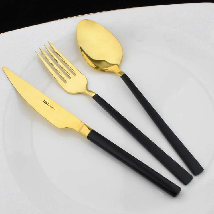 Ege Titanium Pearl Coated Cutlery Set - Thumbnail