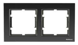 Elitra Chrome 2 Gang Horizontal Frame Bright Smoked-Smoked - Thumbnail