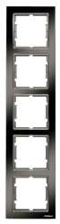 Elitra - Elitra Chrome 5 Gang Vertical Frame Bright Smoked-Silver