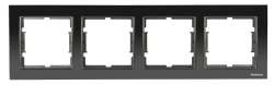 Elitra Metal 1 Gang Frame Bright Smoked-Silver - Thumbnail