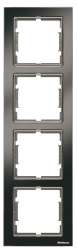 Cadre vertical Elitra Metal 2 Gang Brillant fumé-Argent - Thumbnail