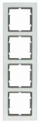 Elitra Metal 2 Gang Vertical Frame Mat Aluminium-Smoked - Thumbnail