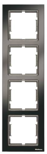 Elıtra Metal Dikey İkili Çerçeve Parlak Füme -Gümü