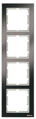 Elıtra Metal Dikey İkili Çerçeve Parlak Füme -Gümü
