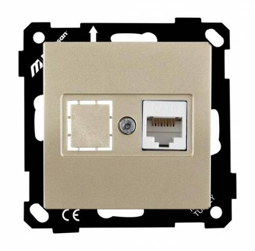 EP - Data Socket 1*Rj45 (Cat6E) White