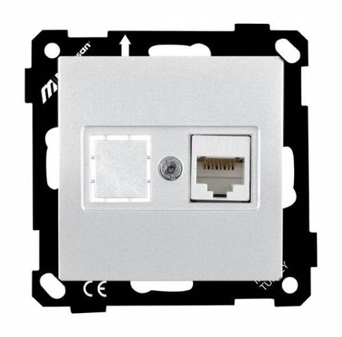 EP - Data Socket 1*Rj45 (Cat6E) White