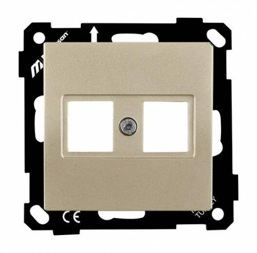 EP - Data Socket 2*RJ45 (Without Connector) White
