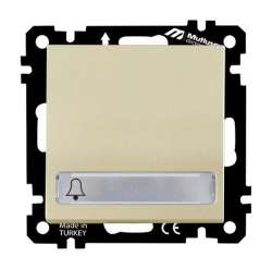 EP - Illuminated 1 G 1 W Switch (Push Plate) White Easy Connection 12V - Thumbnail
