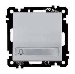EP - Illuminated 1 G 1 W Switch (Push Plate) White with Screw 12V - Thumbnail