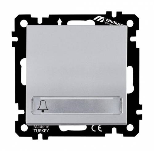 EP - Illuminated 1 G 1 W Switch (Push Plate) White with Screw 12V
