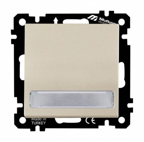 EP - Illuminated 1 G (220V) 1 W Switch With Label White with Screw