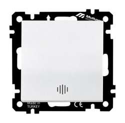 EP - Illuminated One (220V) Gang One Way Switch White with Screw - Thumbnail
