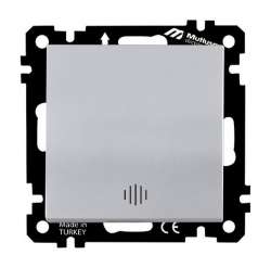 EP - Illuminated One (220V) Gang One Way Switch White with Screw - Thumbnail