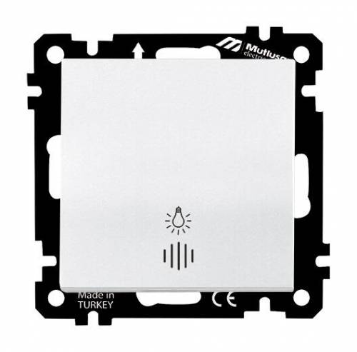 EP - Illuminated One (220V) Gang Two Way (Push Plate) Switch White Easy Connection