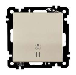 EP - Illuminated One (220V) Gang Two Way (Push Plate) Switch White with Screw - Thumbnail