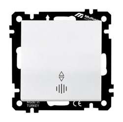 EP - Illuminated One (220V) Gang Two Way Switch White with Screw - Thumbnail