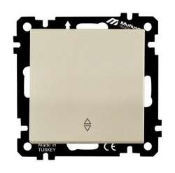 EP - One Gang Two Way Switch (Va-Et-Vient) with Screw White - Thumbnail