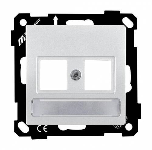 EP - Telephone Data Socket with Label (without Connector) White