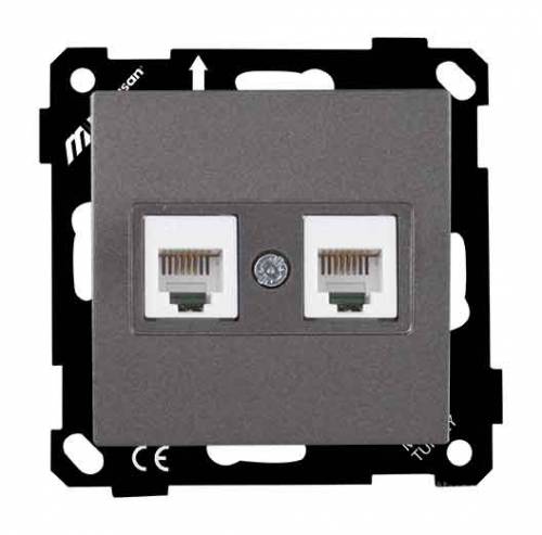 Ep-Telephone Socket 2*RJ12 White