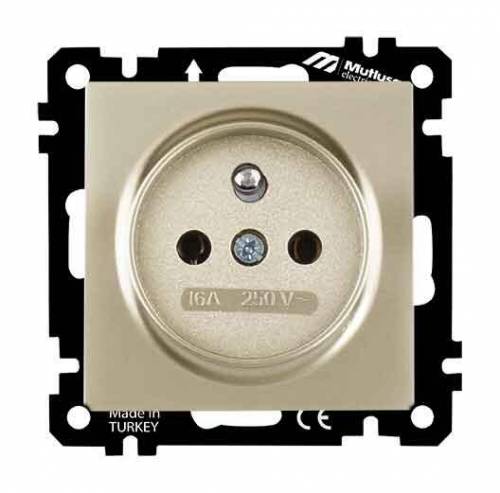 EP - UPS (French) Socket (Earthed Socket with Pin) White