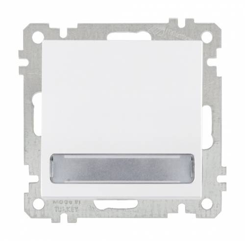 Illuminated 1 G 1 W Switch With Label White (Easy Connection)