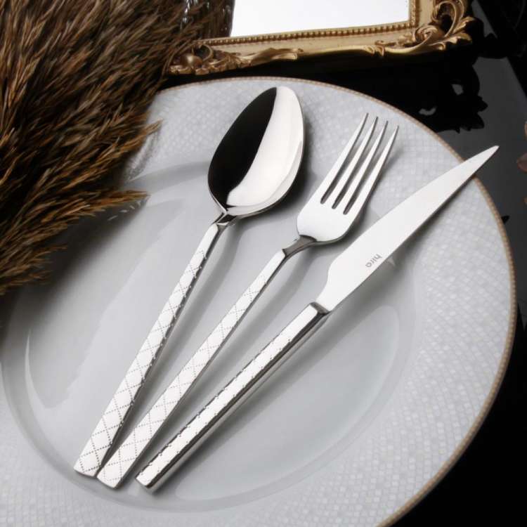 Inci Plain Cutlery Set - Thumbnail