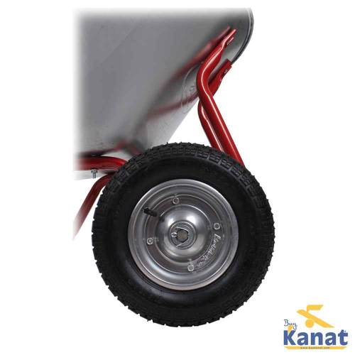 Kanat Plus Galvanized Double Wheel Unassembled Wheelbarrow