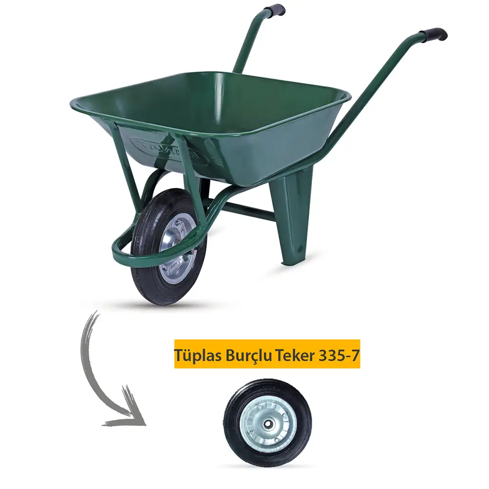 Kanat Sac ve Boru Ayak Yekpare El Arabası