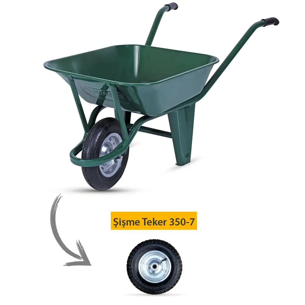 Kanat Sac ve Boru Ayak Yekpare El Arabası