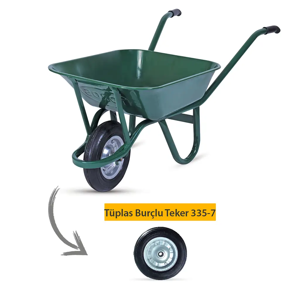 Kanat Sac ve Boru Ayak Yekpare El Arabası